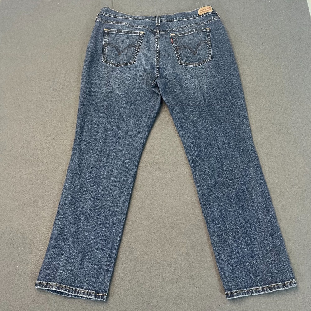 Levi's 505 Womens 16 Jeans Blue Denim Faded Wash Straight Leg Mid‎ Rise Y2K VTG - Picture 8 of 9